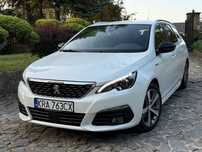 Peugeot 308 2019r 1.2 BENZYNA 130 Koni AUTOMAT LED GT LINE Masaże Biała PERŁA