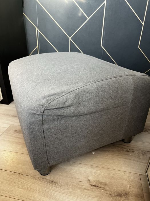 Puf KLIPPAN z pokrowcem szarym IKEA