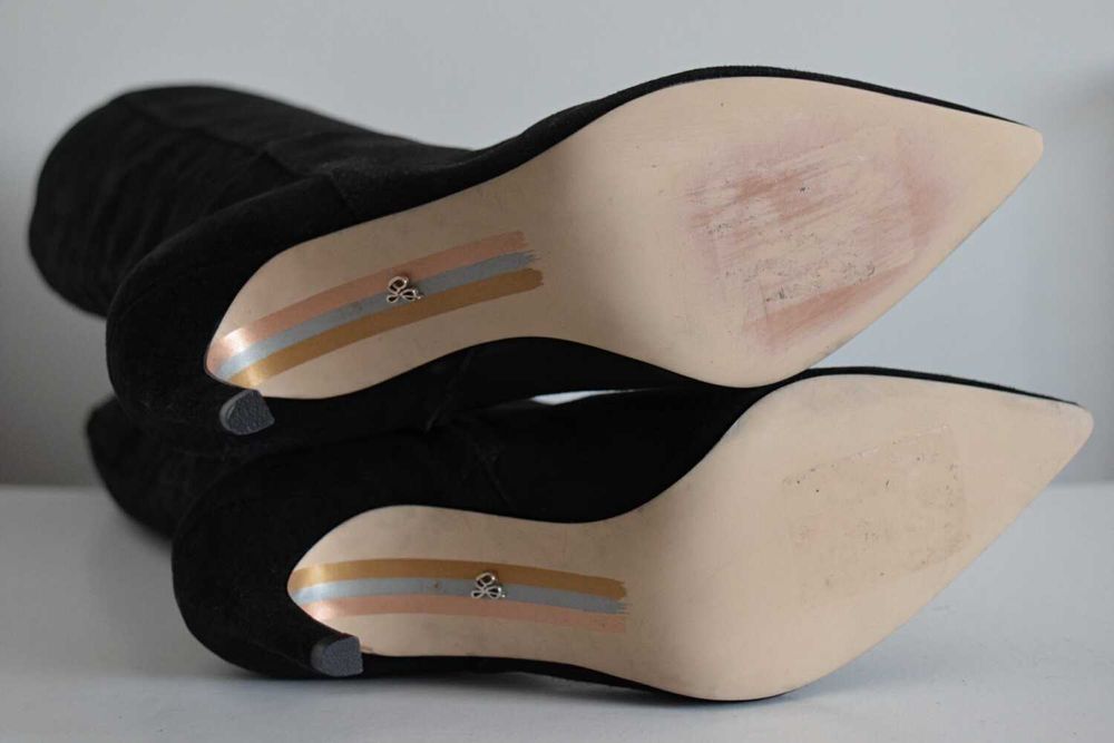 Kozaki ZAMSZOWE na szpilce Sam Edelman Fraya na okres PRZEJŚCIOWY 40