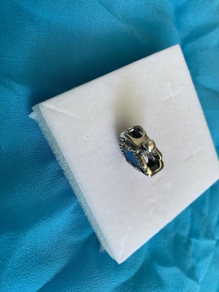 nowa unikatowa zawieszka charms beads błękitny łabędź srebro 925