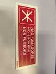 Placa fotoluminescente proibido fumar marca sinalux