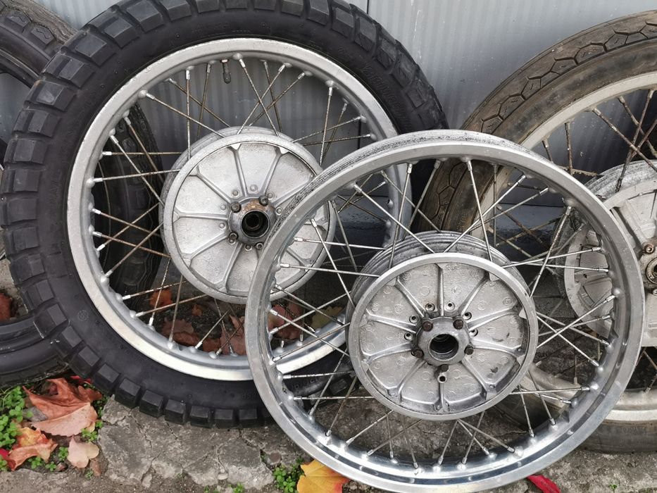 Koła szprychowe, aluminiowe śnieżynki, bęben, tarcza BMW r75 r80 r100