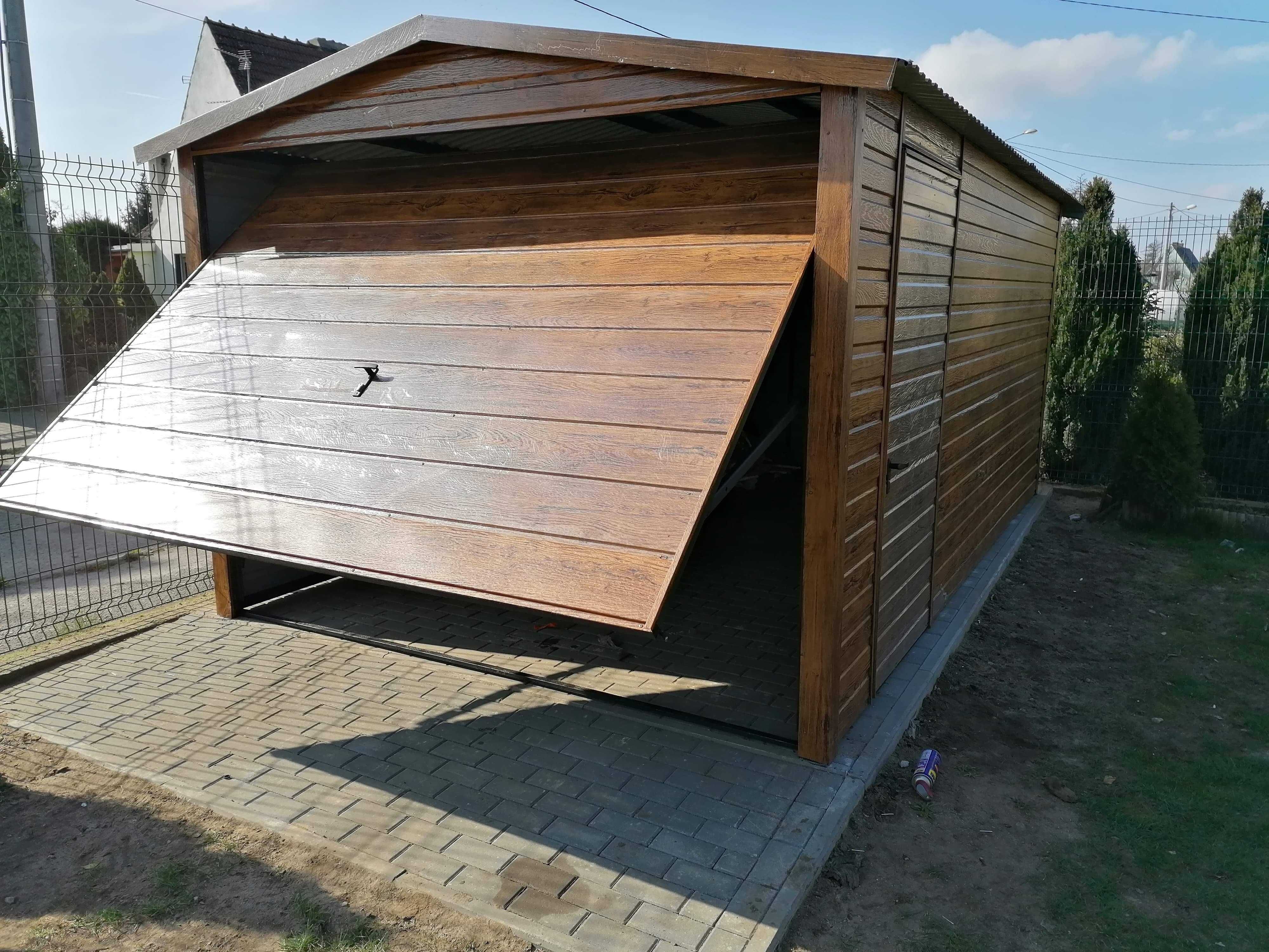 Garaż Drewnopodobny Standard Profil 3x5 + DRZWI