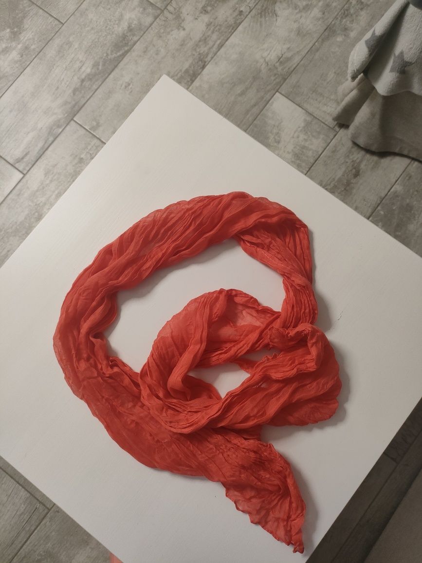 Szalik, apaszka damski pomarańczowy, Nowy