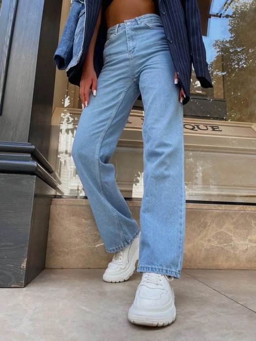 Штани палаццо світло-блакитні