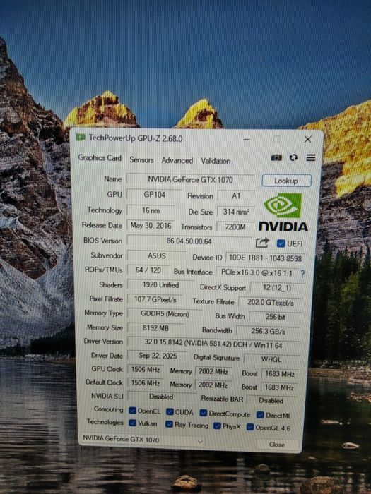 ASUS ROG GeForce GTX 1070