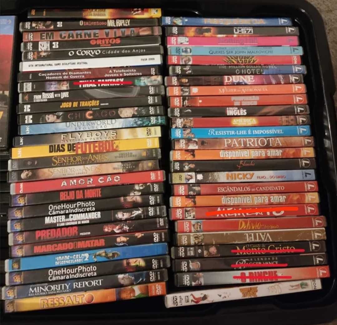 Filmes em DVD nas caixas originais, + de 100 diferentes