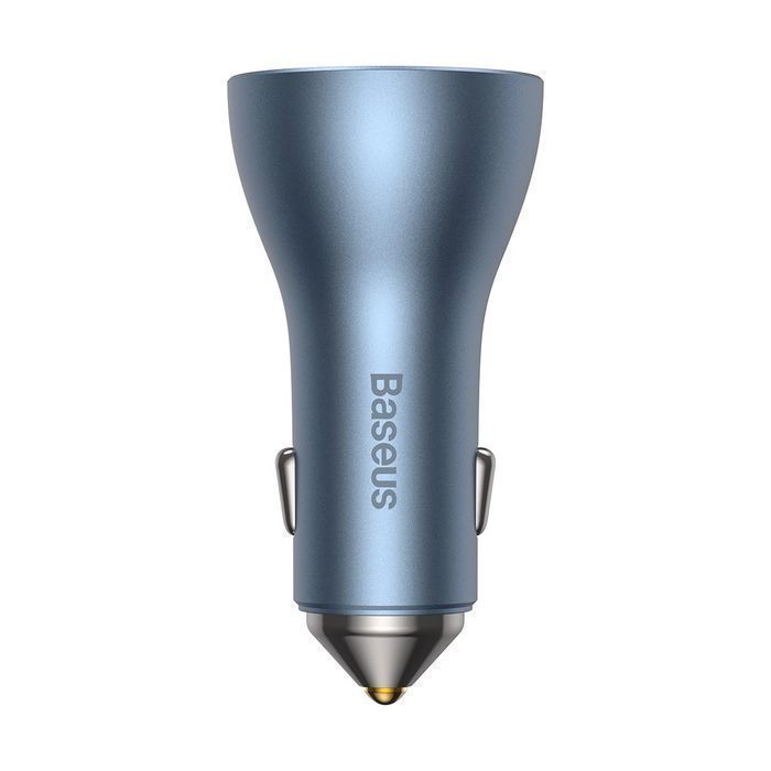Baseus ładowarka samochodowa USB-A + 2x USB-C 65W QC4.0 niebieski