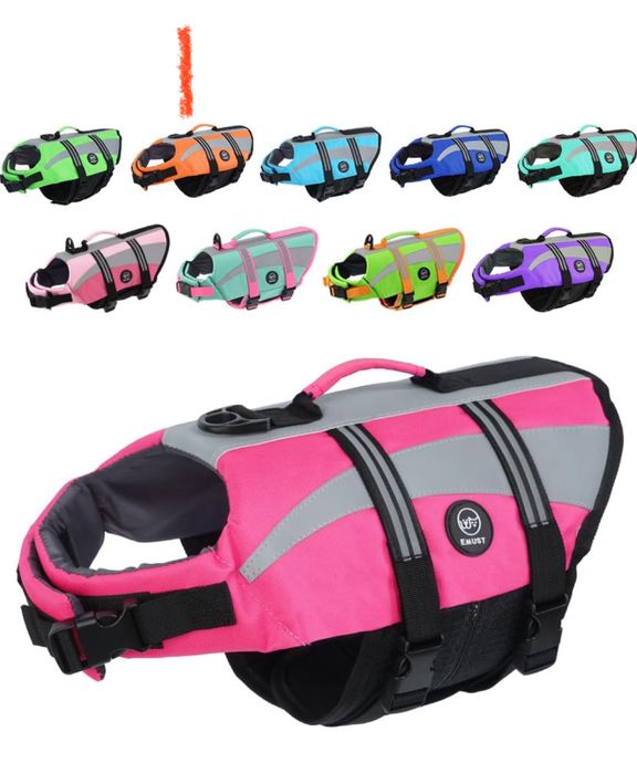 Kamizelka Ratunkowa Dla Psa Odblaskowa Z Uchwytem