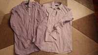 Dwie koszule męskie Wólczanka odcienie fioletu bawełna r.41