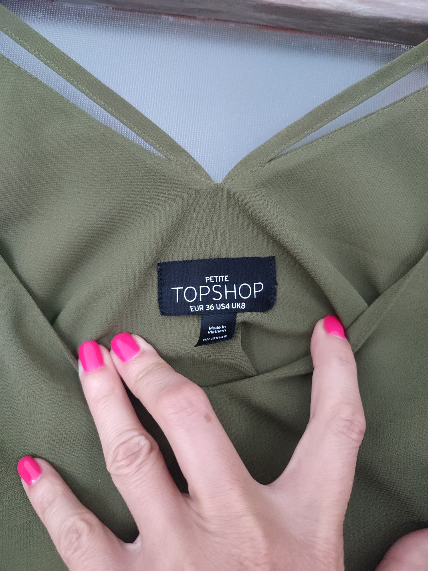 Elegancka bluzka top na ramiączkach na lato Topshop rozm XS / S