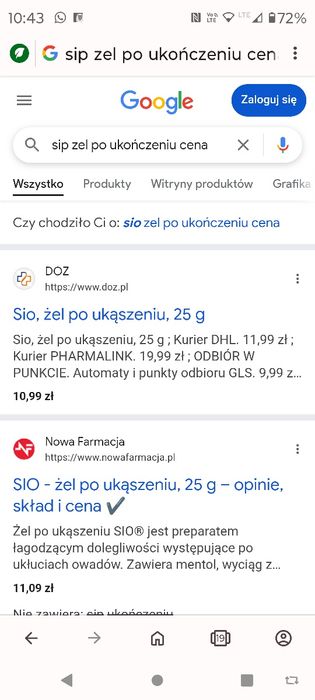 Żel po ukończeniu 25g SIO