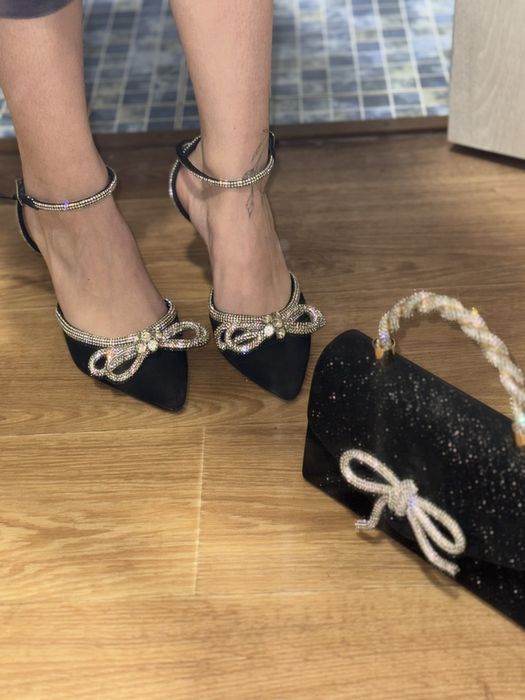 Туфлі з стразами + сумка