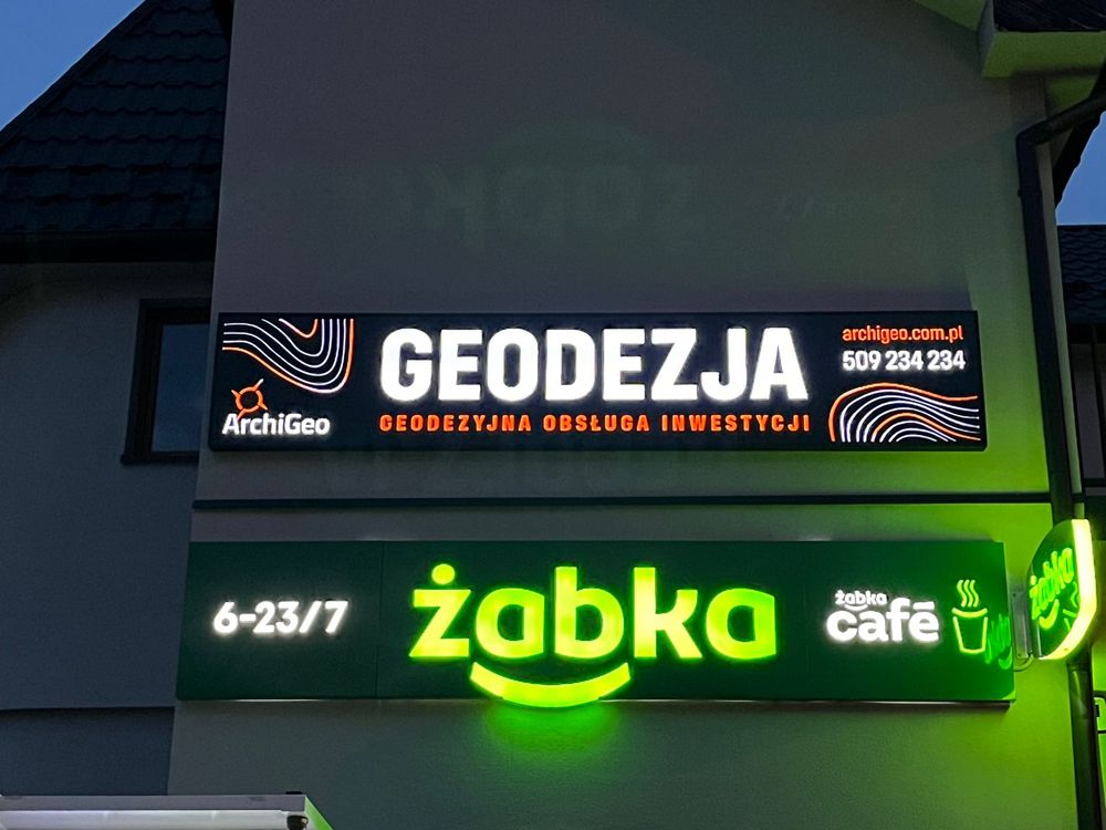 Kaseton reklamowy LED 250x50cm reklama świetlna neon szyld dibond alu