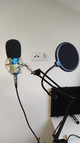 Kit Microfone Profissional Condensador Studio/HomeStudio