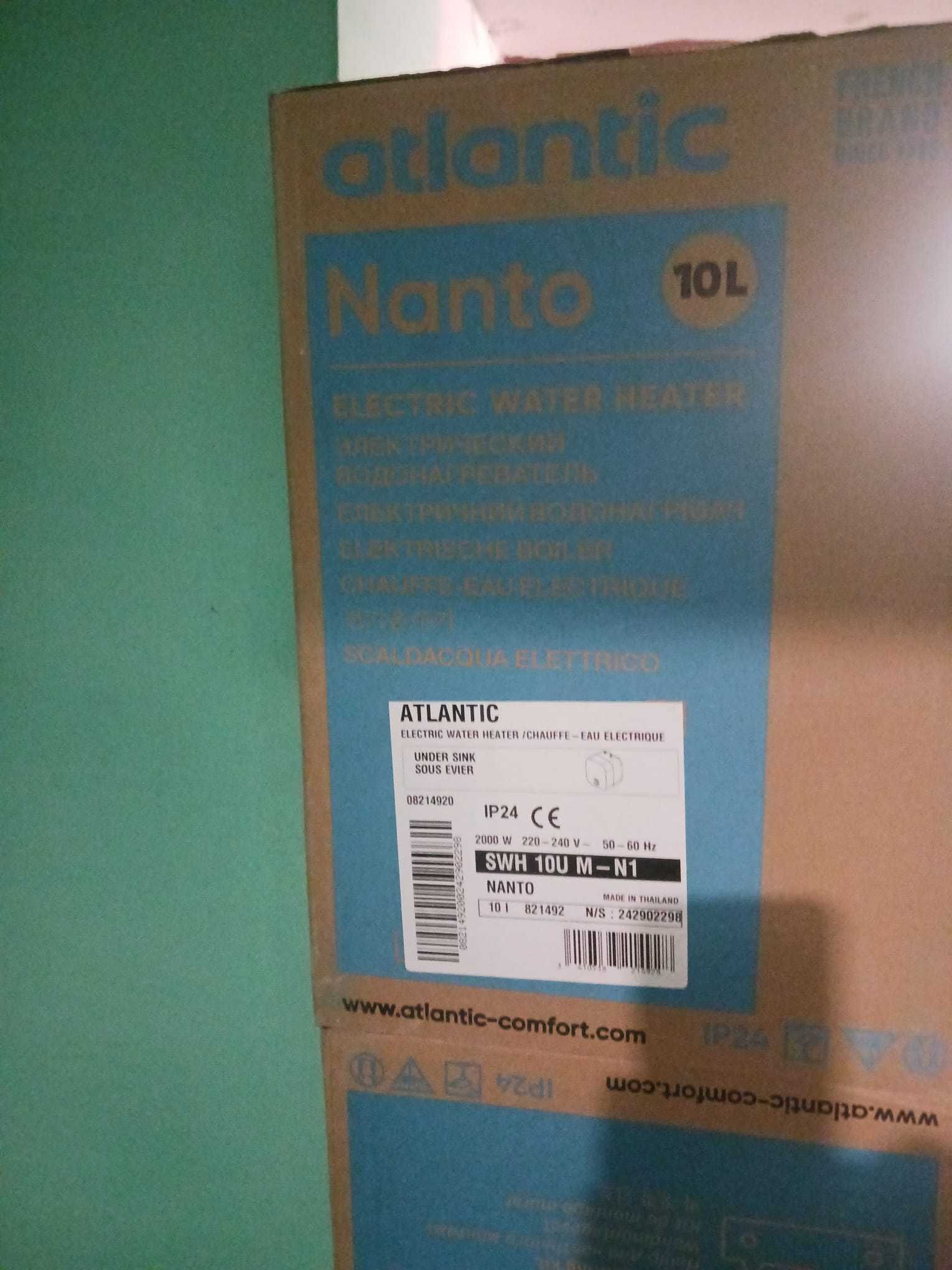Ogrzewacz wody bojler Atlantic Nanto 10L 2000W (Pod umywalkę)