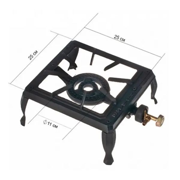Газова плита GB-01 із чавунною конфоркою 3,5 кВт, пальник чавунний