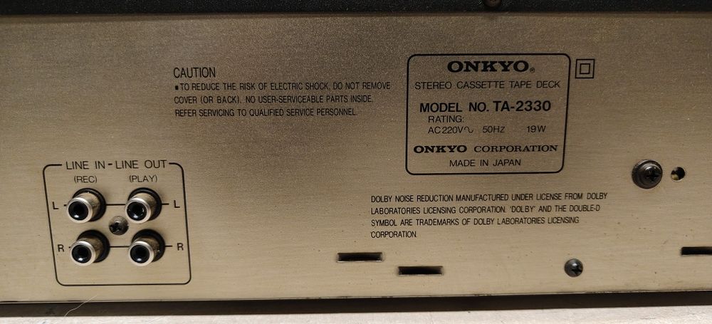 Magnetofon deck ONKYO TA-2330. Japan