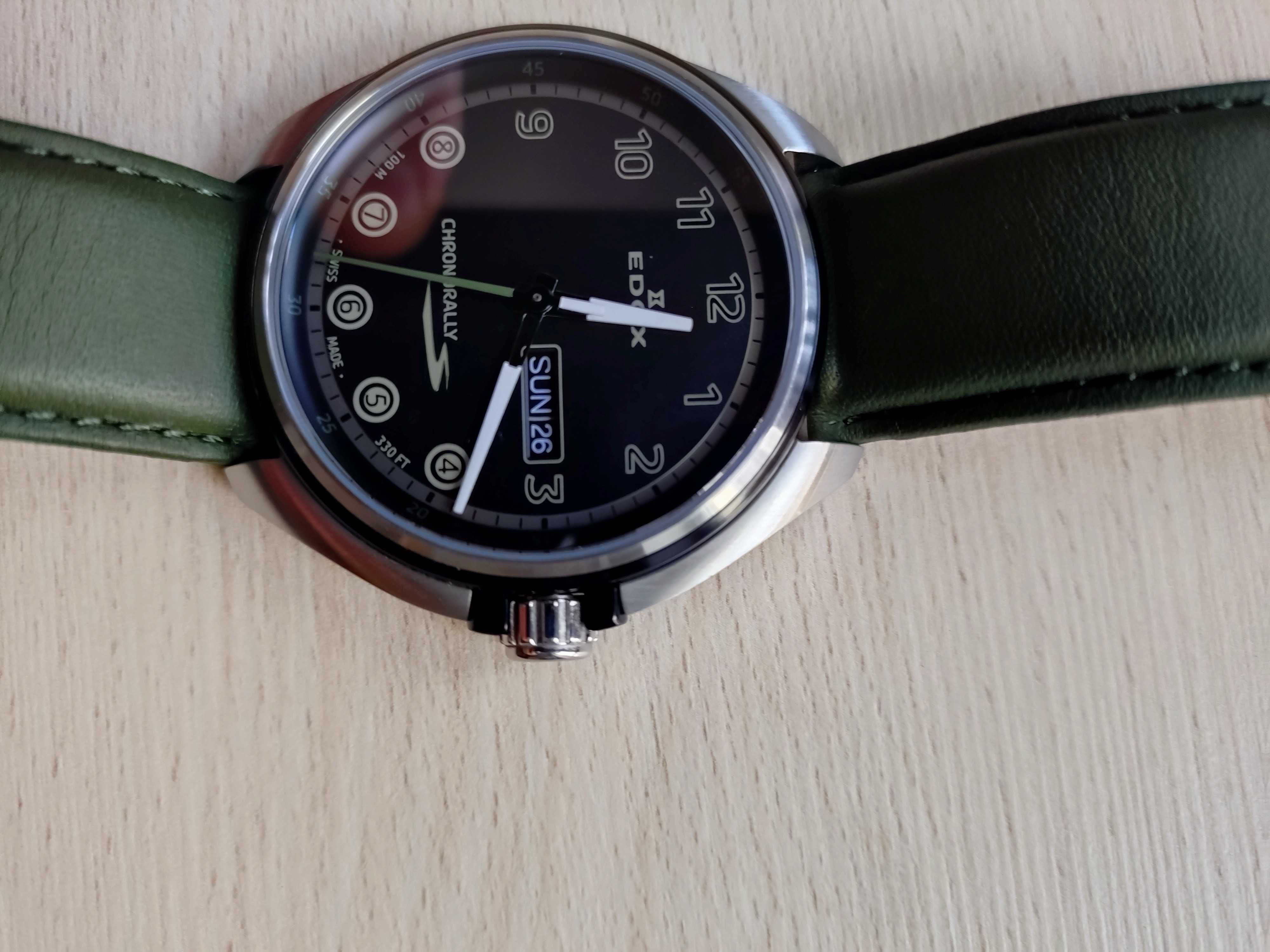 EDOX Chronorally-S Black - JAK NOWY, I WŁAŚCICIEL + 2 nowe paski