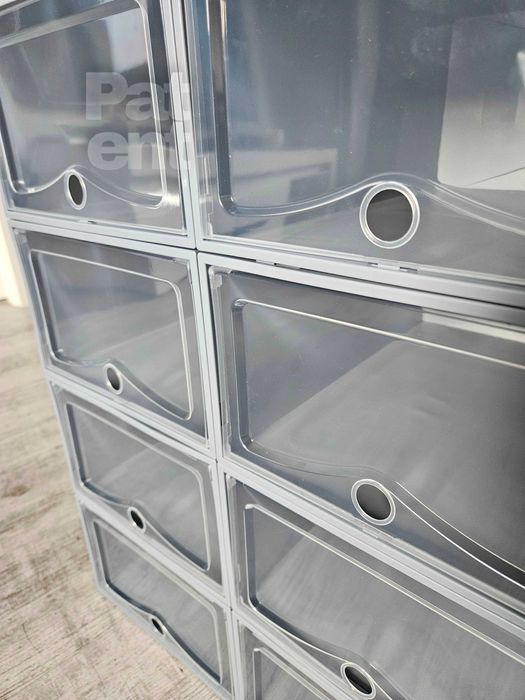 Organizery 10 sztuk pudełka do przechowywania szare dom modułowe