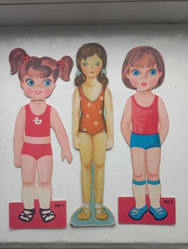 Наташа и её друзья Паша Даша 1986г бумажная кукла лялька СССР