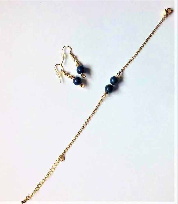 браслет и серьги  набор  ручная работа