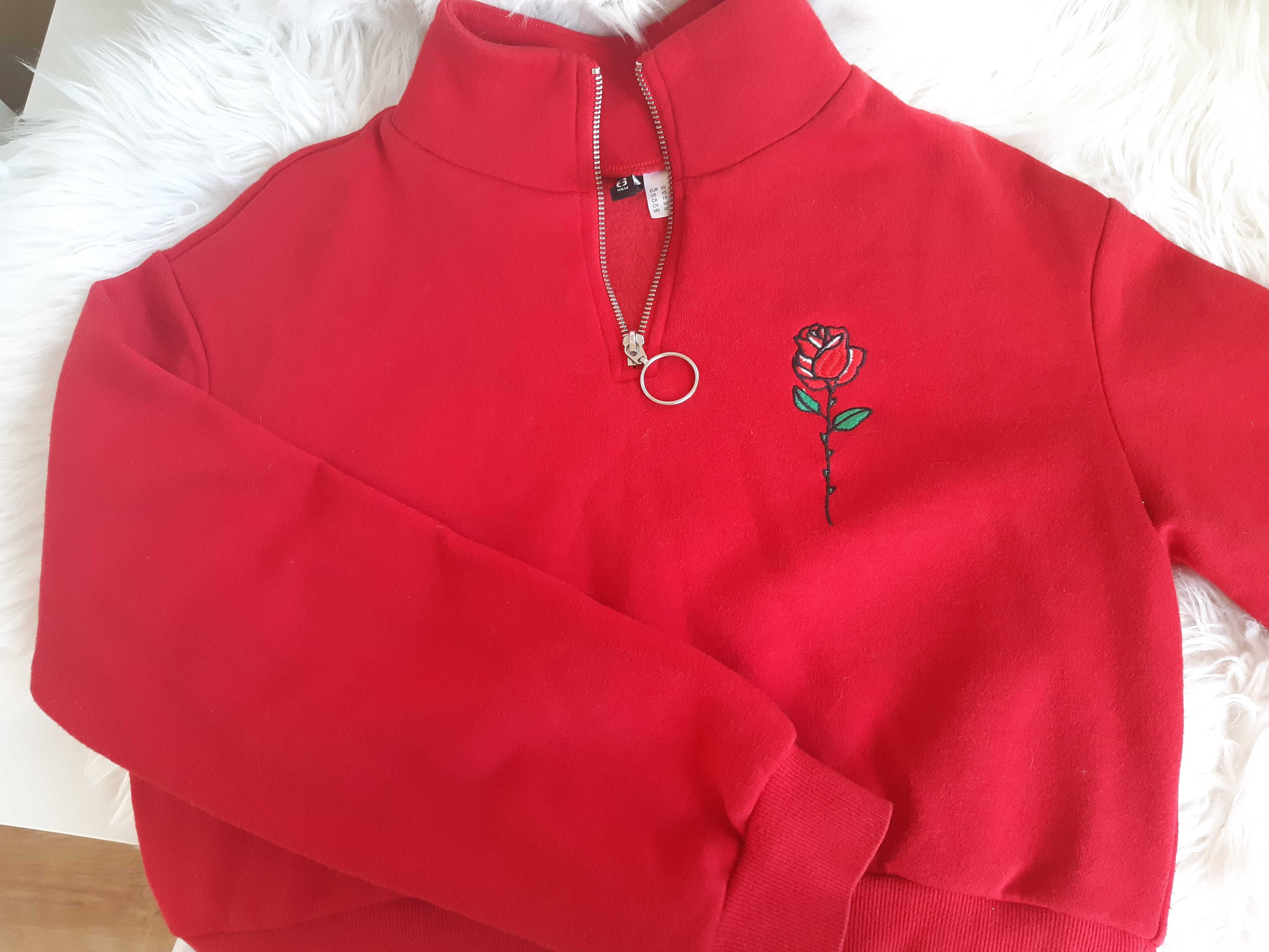 Krótka bluza damska H&M Divided basic  half-zip