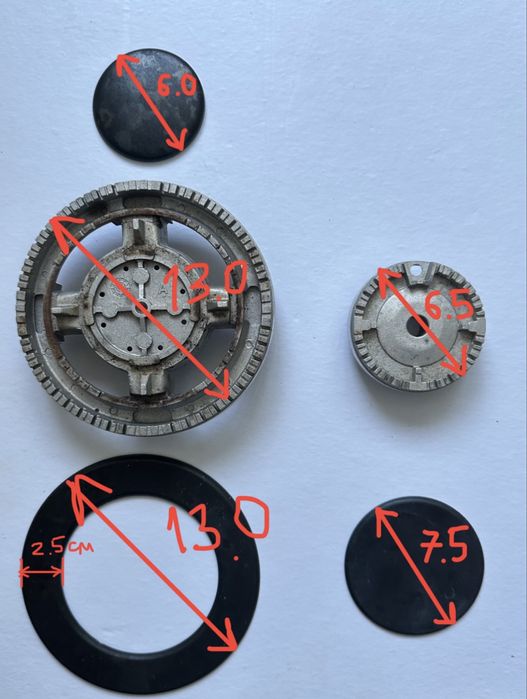 Б/в газова конфорка, 2 шт від газової варильноі поверхні luxor