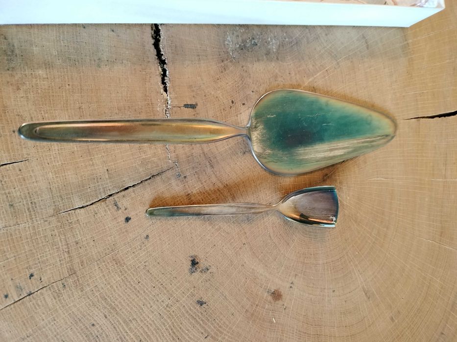 WMF posrebrzama łopatka do ciasta + łyżeczka