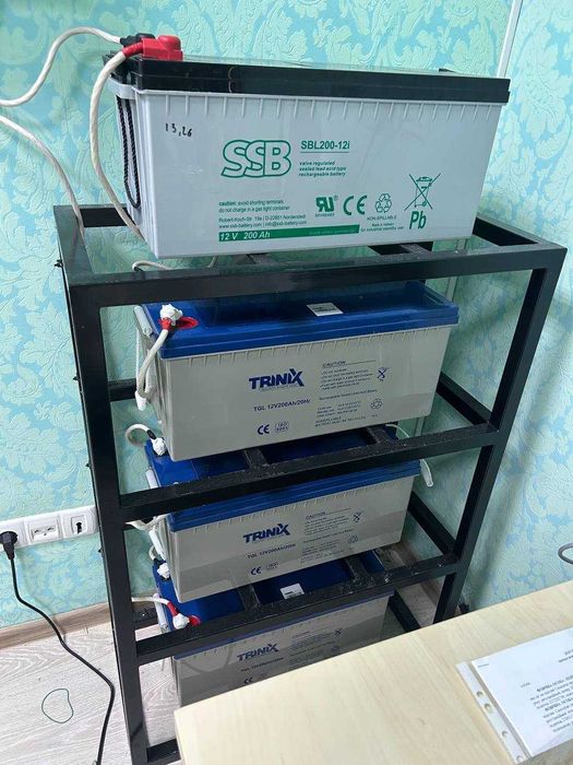 Комплект акумуляторних батарей GEL 12V200Ah для резервного живленя