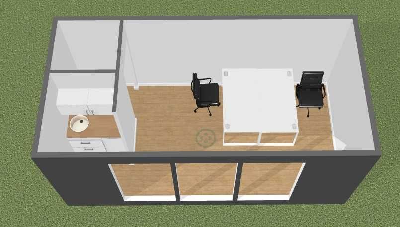 Kontener biuro sprzedaży obsługi klienta 18m2 WC+Aneks  PRODUCENT
