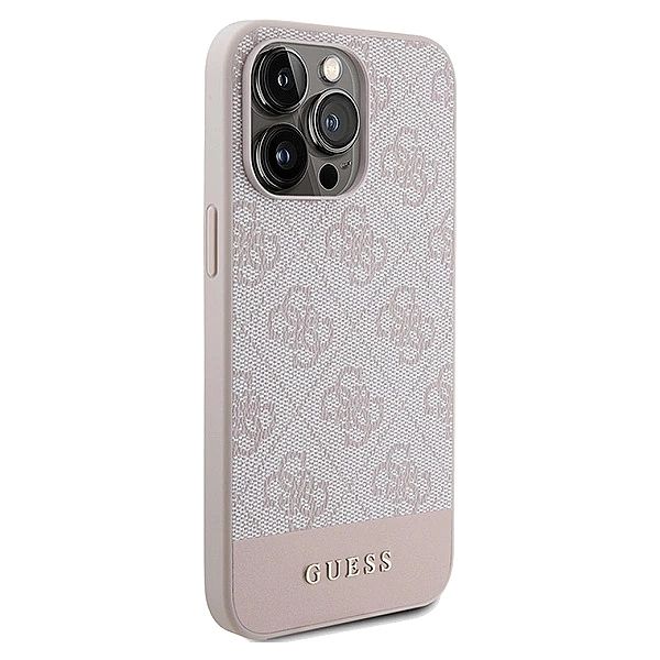 Etui Guess 4G Stripe Collection na iPhone 14 Pro - różowe