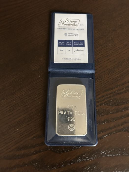 Barra de prata Albino Moutinho 100g