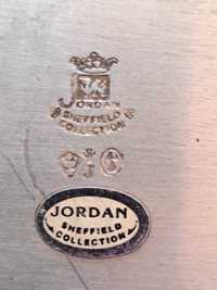 Vintage Jordan Sheffield duża taca silver plate lata 50 XX w.