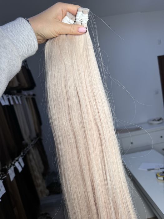 Wlosy naturkwne slowainskie farbowane 55cm 100g