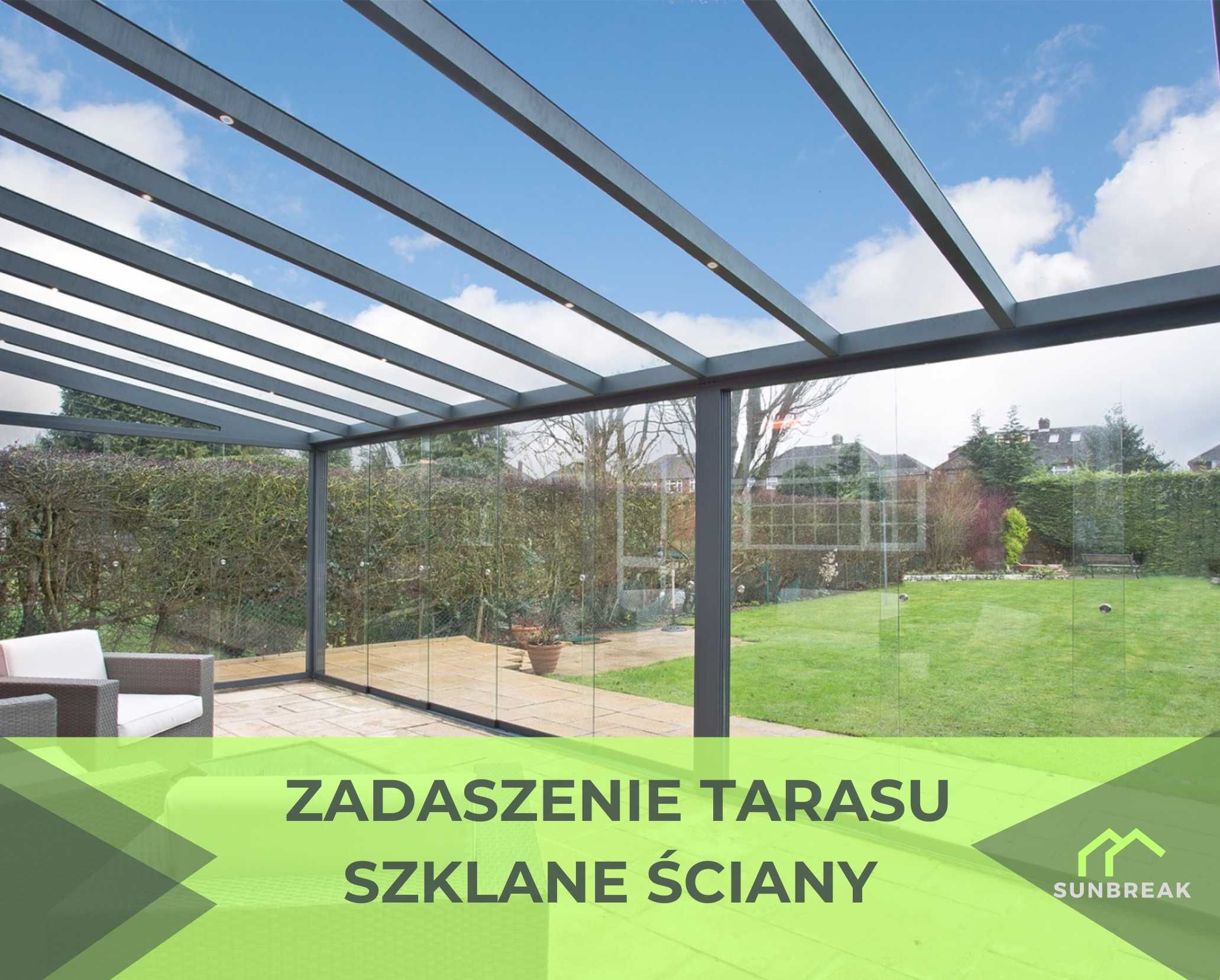 ZADASZENIE TARASOWE pergola aluminium poliwęglan szkło