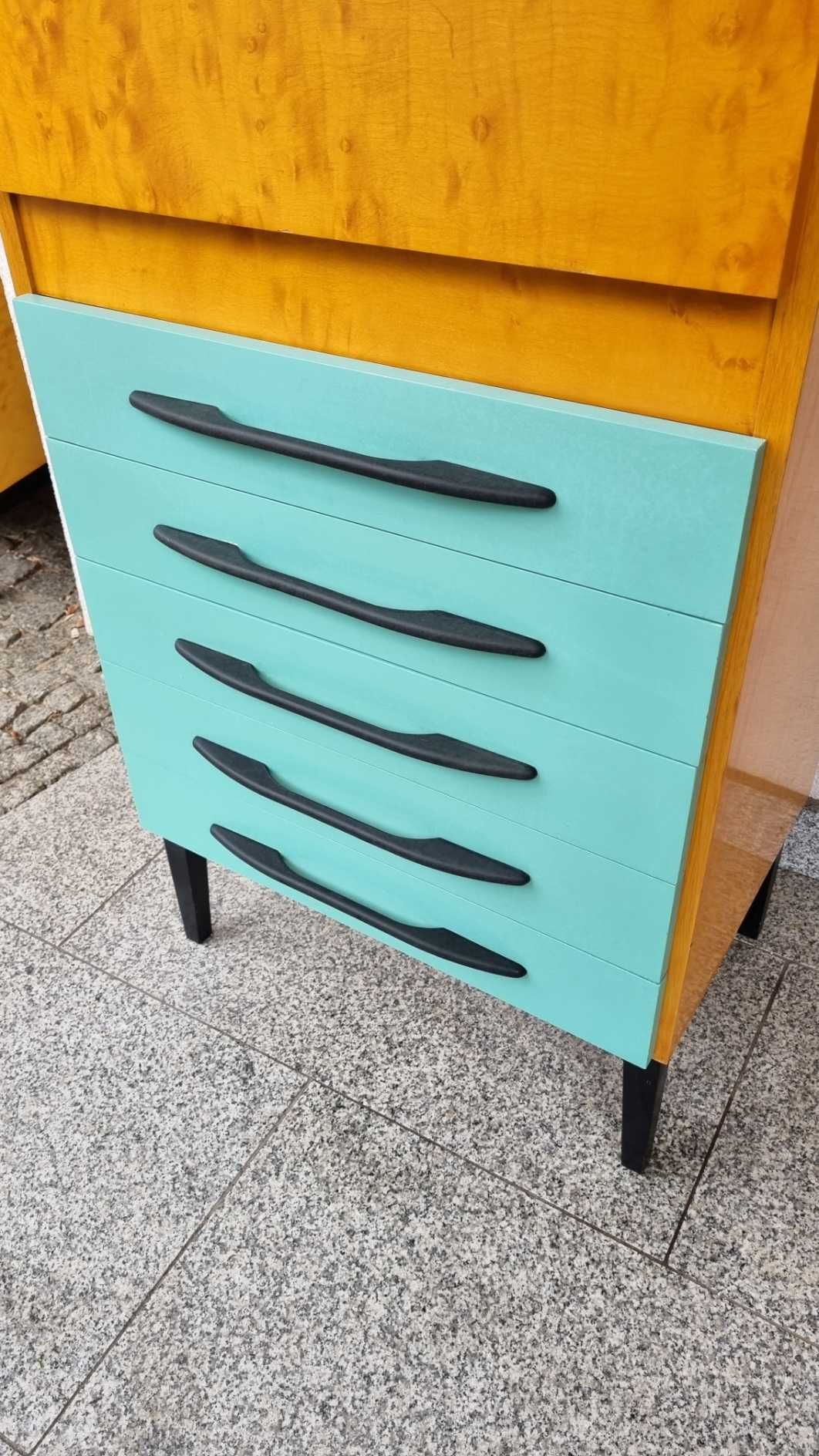 Szafka barek Highboard Komoda Design PRL Czechosłowacja M Pozar