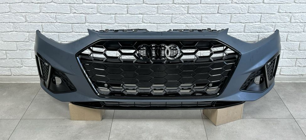 Бампер передний Audi A4 B9 2020 + в сборе S-Line новый ауди а4б9 грунт