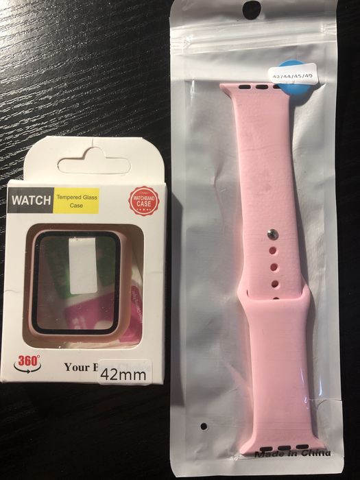 Ремешок и защитное стекло на apple watch
