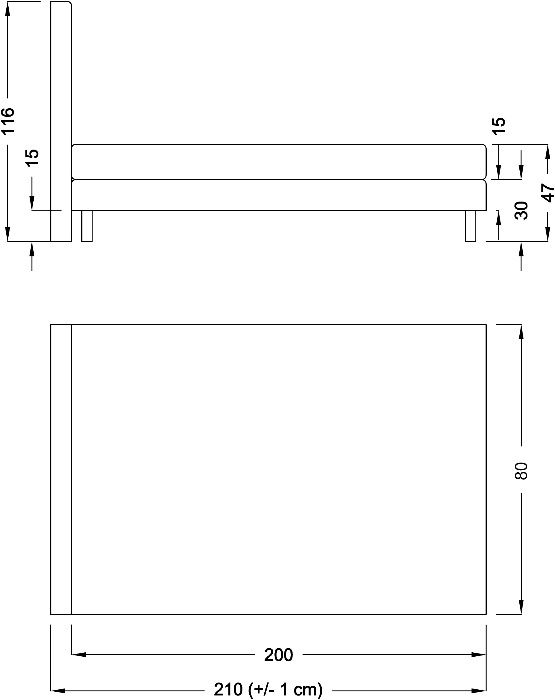 Łóżko hotelowe Luxor Premium Z2 z Materacem kieszeniowym 90x200