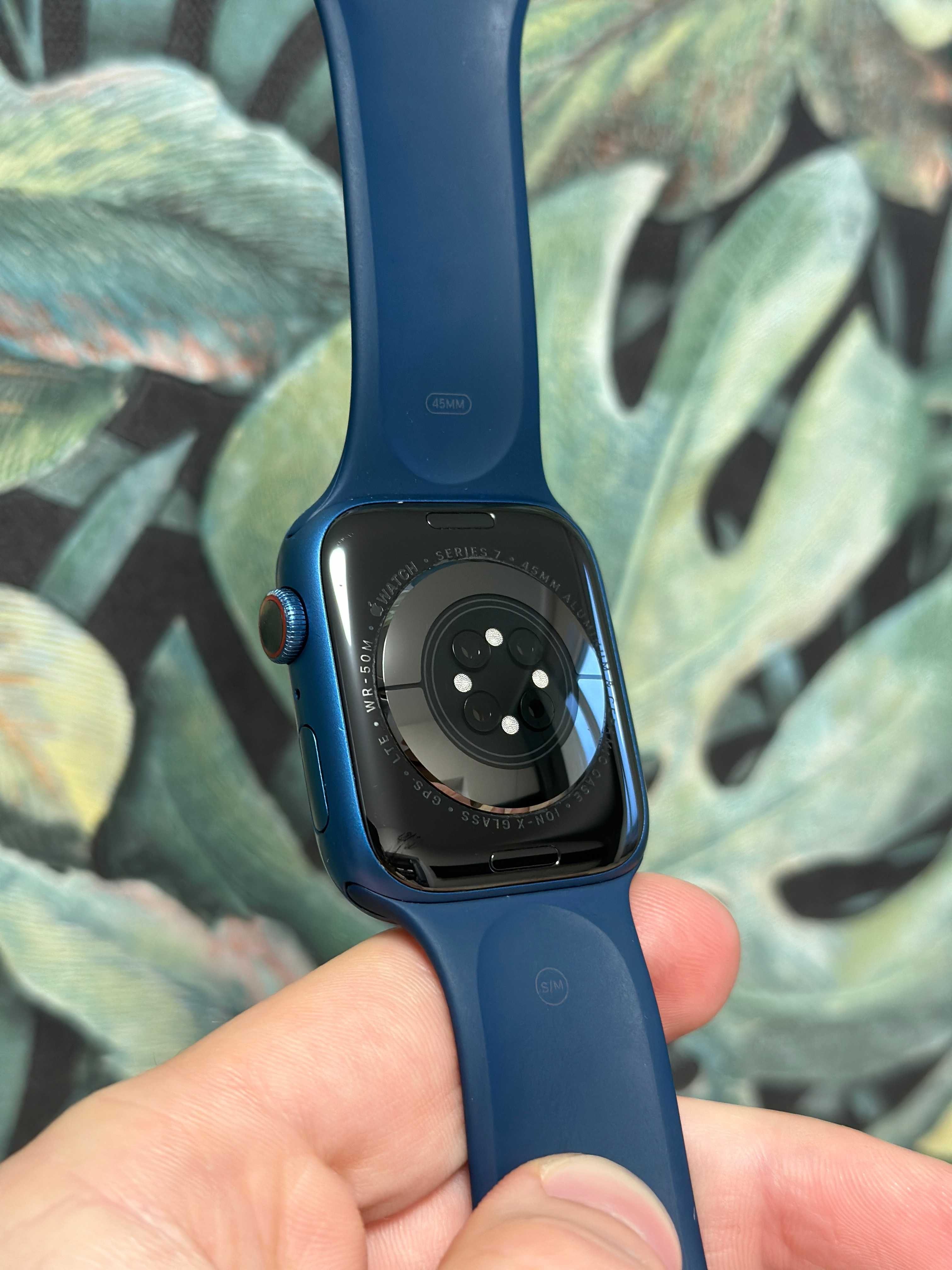 Apple Watch Series 7 45mm LTE + GPS 92% акб  Aluminum Case Abyss Blue