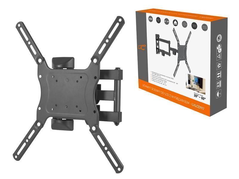 Uchwyt do telewizora 26-60'' 30kg ścienny regulowany wieszak LXLCD117