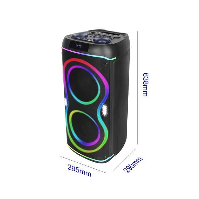 Музична портативна колонка 50 Вт 8" Bluetooth  USB  FM  Караоке.