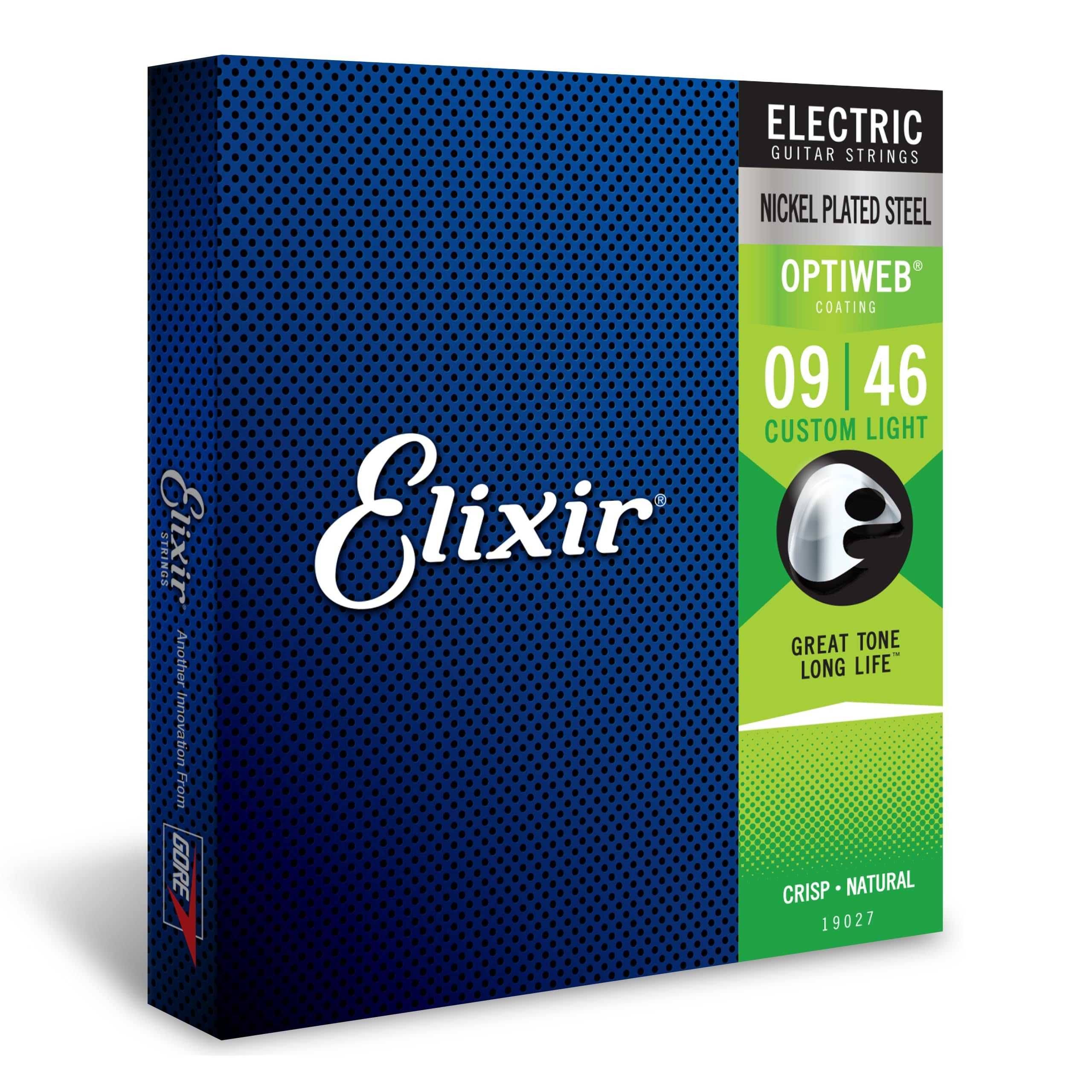 Оригинальные струны для электрогитары Elixir Optiweb Custom Light 9-46