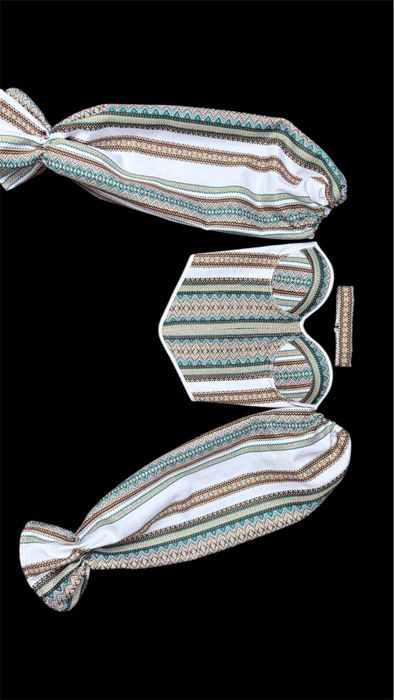 Корсет вишиванка з рукавами та чокер, етно корсет з вишивкою