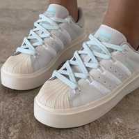 Кроссовки Adidas superstar beige blue