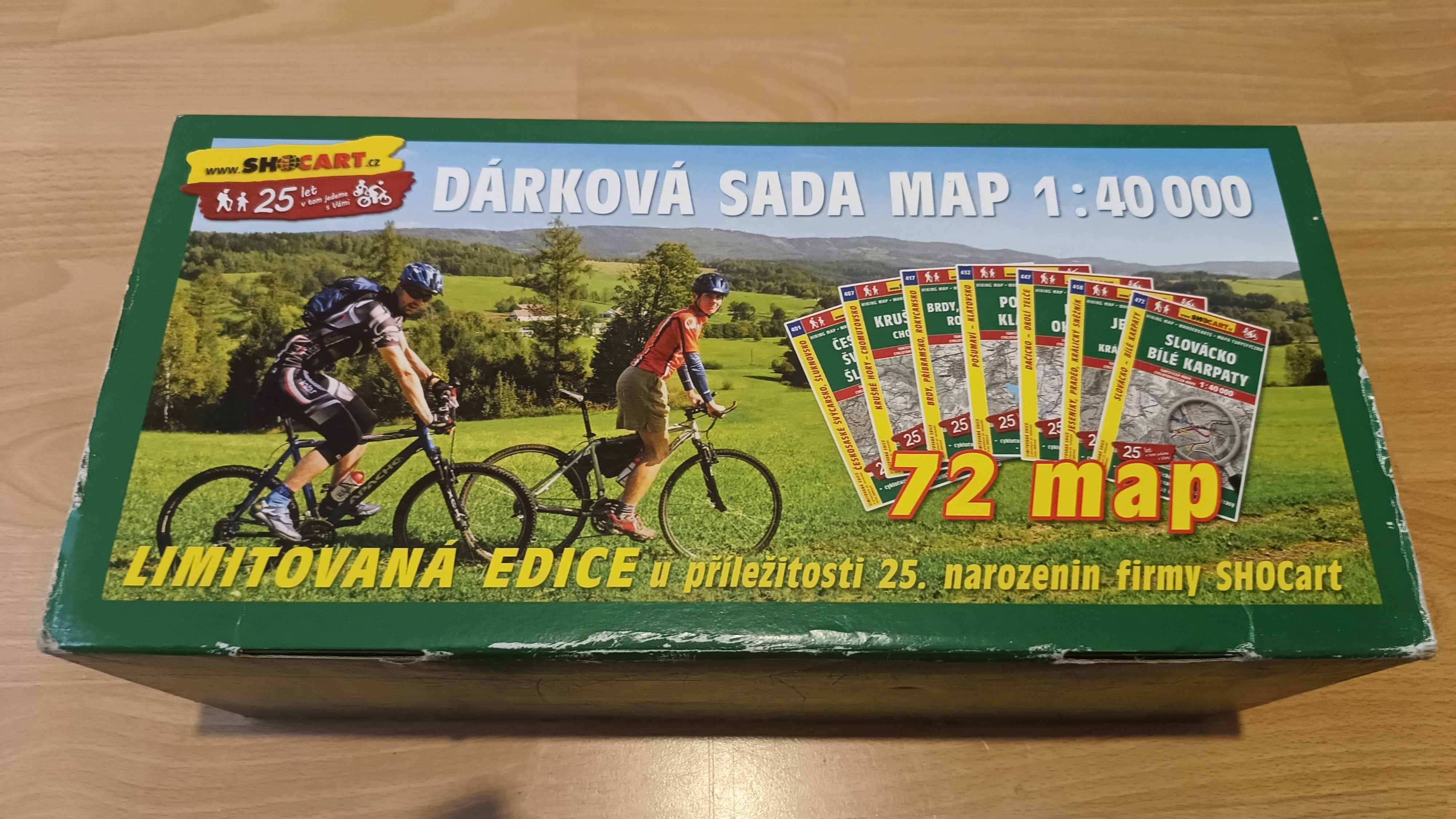 Czechy Zestaw 72 Map Turystycznych 1:40 000 (Darkova sada map)