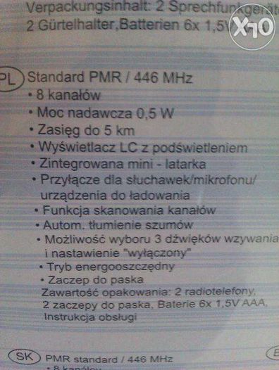 KRÓTKOFALÓWKI Walkie Talkie Olympia ***NOWE*** model 1120 ew. ZAMIANA