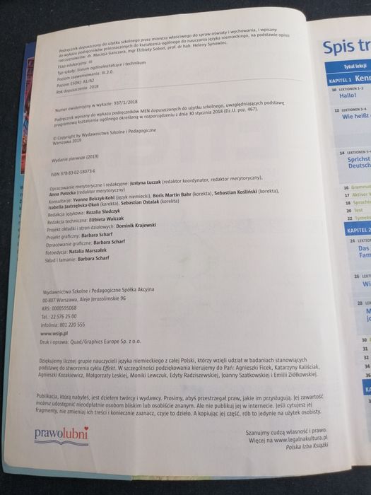 Effekt 1 podręcznik do języka niemieckiego