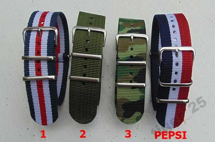 Pasek NATO 22mm camouflage nylonowe camo